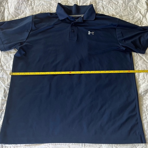 Under Armour Heat Gear Polo Shirt Mens 2XL Blue - Picture 2 of 4